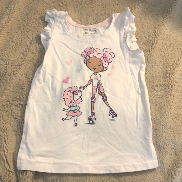 🎉4 for $20 Cynthia Rowley Ruffled Sleeve Tee, size Medium (5/6) - Picture 1 of 5